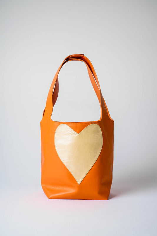 gold heart - working girl tote