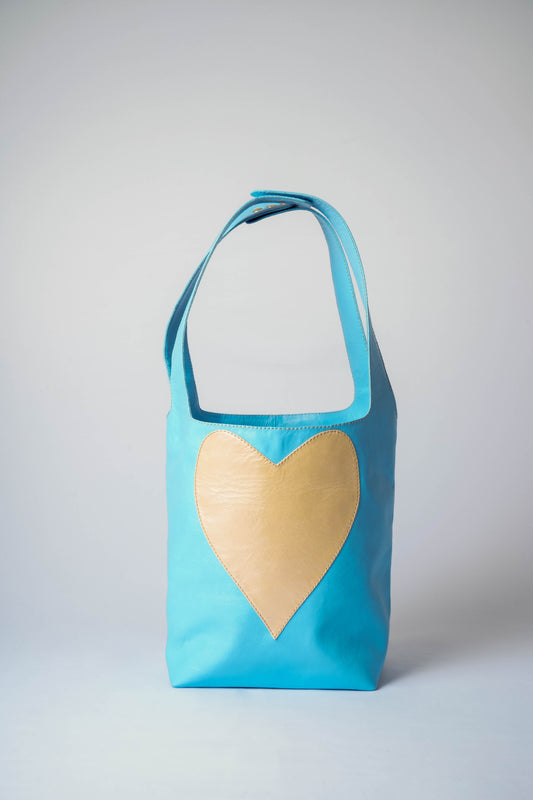 blue/gold - working girl tote