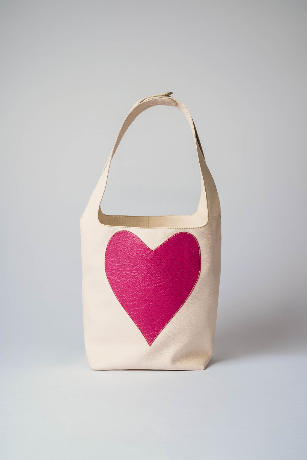cream/magenta - working girl tote